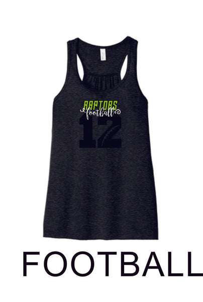 Raptors Number Flowy Tank- 4 Sports- Matte or Glitter