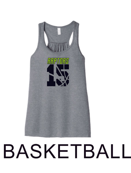 Raptors Number Flowy Tank- 4 Sports- Matte or Glitter