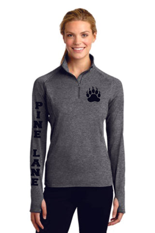 PLE Ladies Sport Wick 1/2 Zip Pullover- Matte or Glitter