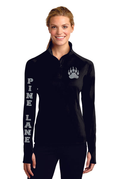 PLE Ladies Sport Wick 1/2 Zip Pullover- Matte or Glitter