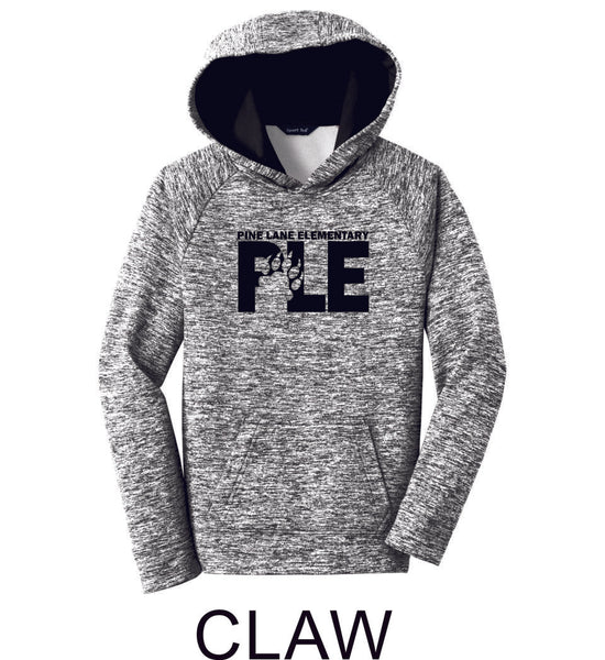 PLE Wicking Heather Hoodie- Youth and Adult Sizes