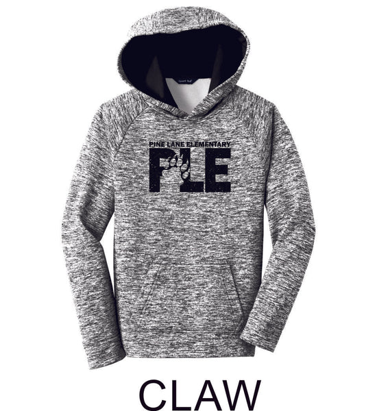 PLE Wicking Heather Hoodie- Youth and Adult Sizes