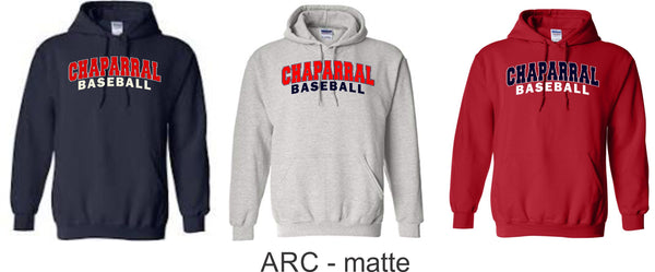 Chap Baseball Champion Hoodie- 2 Designs Matte or Glitter