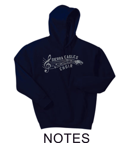 Sierra Music Basic  Hooded Sweatshirt- 3 Designs- Matte and Glitter