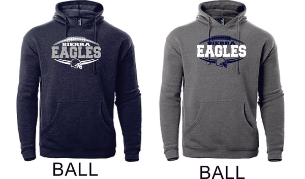 Sierra FOOTBALL Premium Unisex Hoodie- 4 Designs- Matte or Glitter
