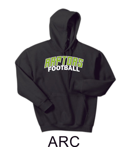 Raptors Football Hooded Sweatshirt- 5 designs- Matte or Glitter
