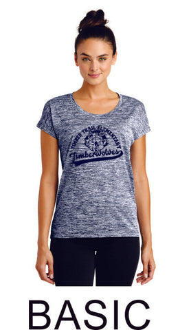 Timber Trail Heather Wicking Tee- Youth, Ladies, Unisex sizes- 5 Designs