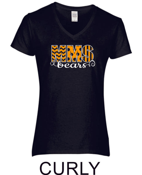 Mesa MS Ladies Short Sleeve Tee- 3 designs-Matte or Glitter