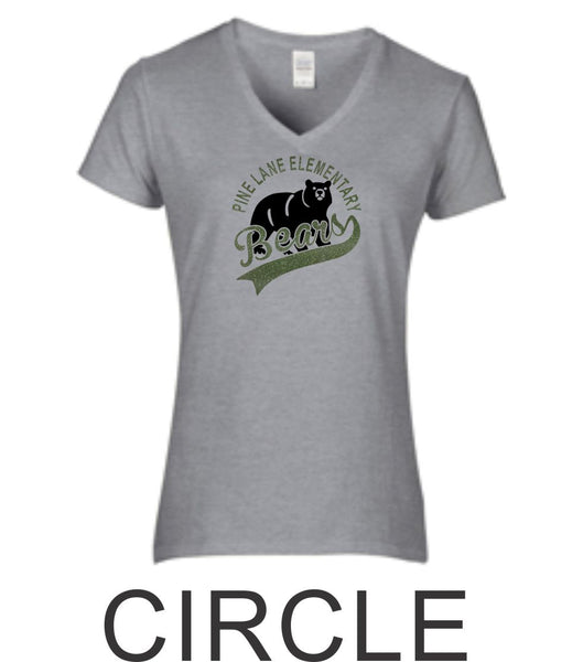 PLE Ladies Short Sleeve Tee- 3 designs- Matte or Glitter