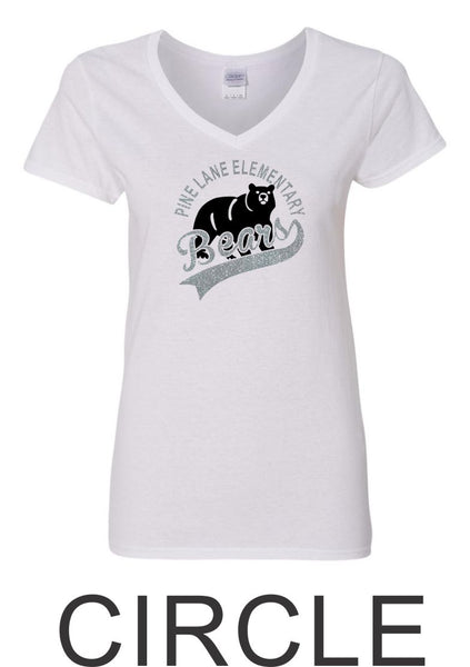 PLE Ladies Short Sleeve Tee- 3 designs- Matte or Glitter