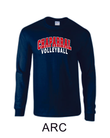 Chap Volleyball Long Sleeve Tee - 4 designs-Matte or Glitter