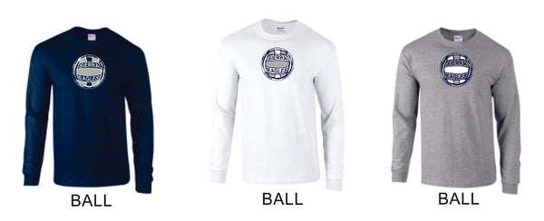 Sierra VOLLEYBALL Long Sleeve Tee- 4 designs-Matte or Glitter