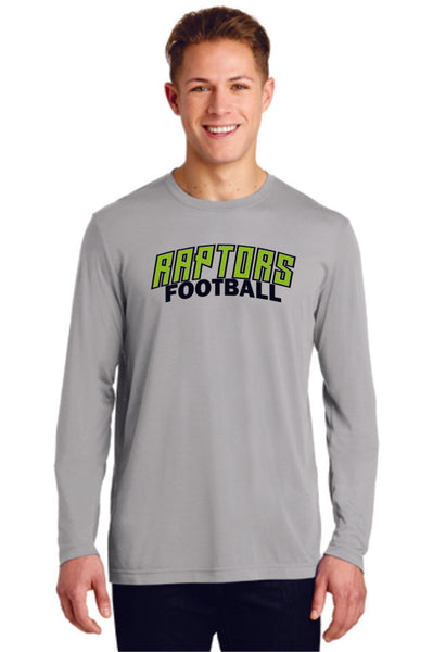 Raptors Sport-Tek Unisex Long Sleeve Wicking Tee - 4 Sports- Matte or Glitter