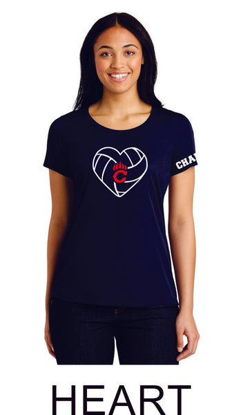 Chap Volleyball Sport-Tek Ladies Wicking Tee - 4 designs