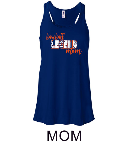Legend Baseball Flowy Tanks- Matte- 3 designs