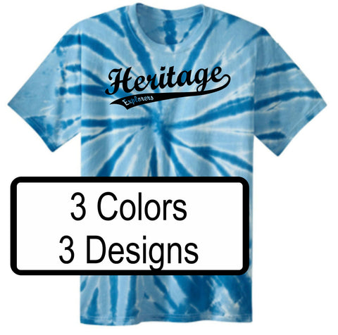 Heritage Tie Dye Tee- Matte and Glitter