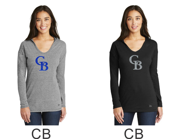 Bulldawgs New Era Lightweight Ladies Hooded Pullover- 4 designs- Matte or Glitter