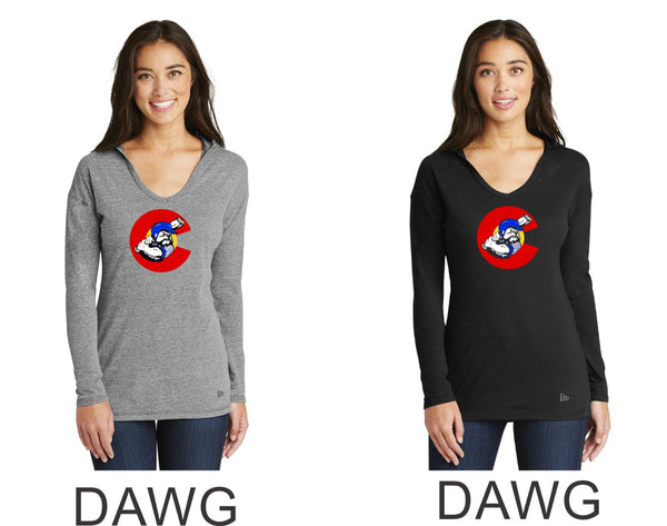 Bulldawgs New Era Lightweight Ladies Hooded Pullover- 4 designs- Matte or Glitter