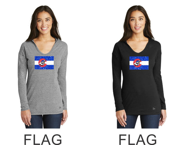 Bulldawgs New Era Lightweight Ladies Hooded Pullover- 4 designs- Matte or Glitter
