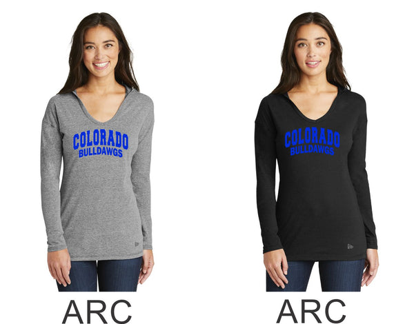 Bulldawgs New Era Lightweight Ladies Hooded Pullover- 4 designs- Matte or Glitter