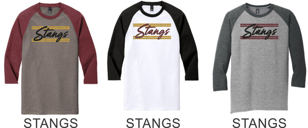 Pondo Baseball Unisex Raglan Tee- 12 Designs- Matte or Glitter