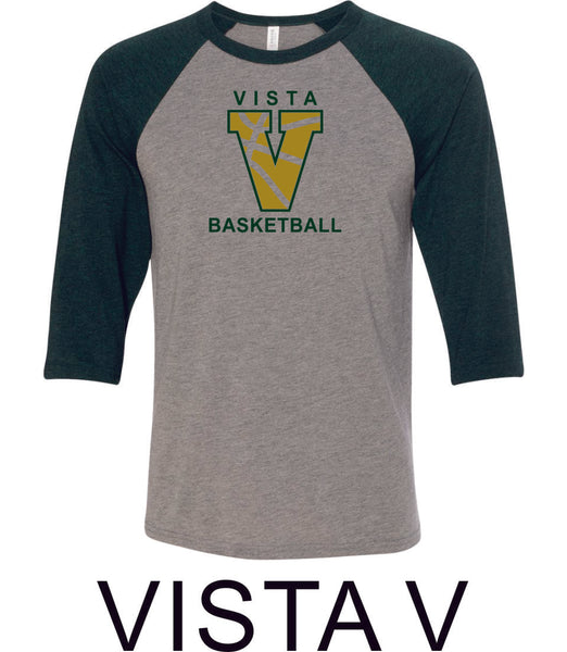 MVHS Basketball Unisex Raglan T-Shirt in 3 Designs- Matte and Glitter