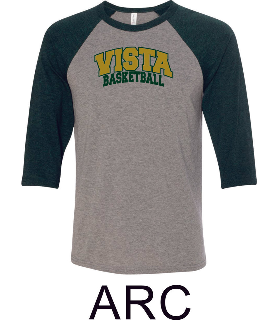 MVHS Basketball Unisex Raglan T-Shirt in 3 Designs- Matte and Glitter