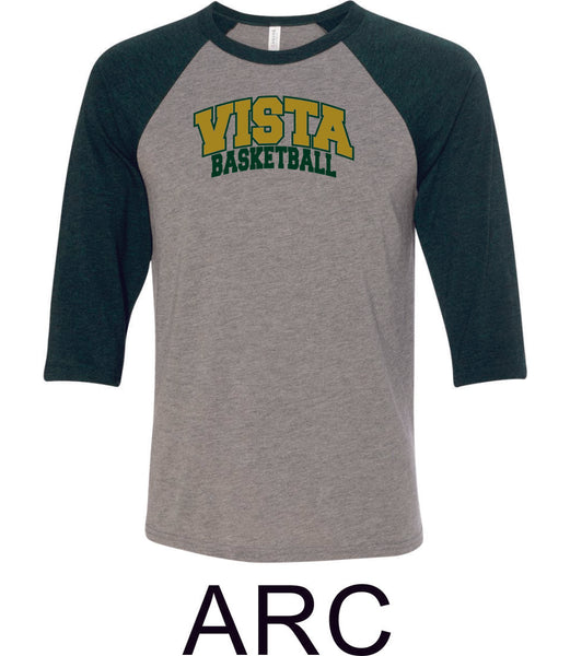 MVHS Basketball Unisex Raglan T-Shirt in 3 Designs- Matte and Glitter