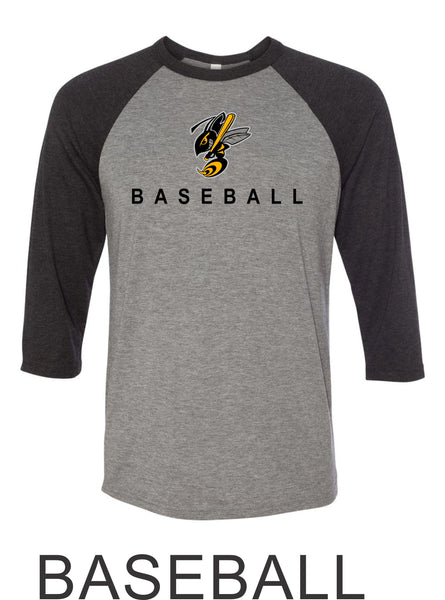 Sting Raglan Unisex T-Shirt- 2 designs- Matte and Glitter
