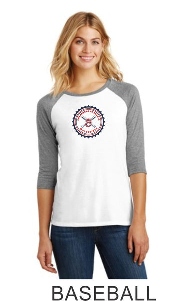 Chap Baseball Raglan- in 4 designs- Matte or Glitter