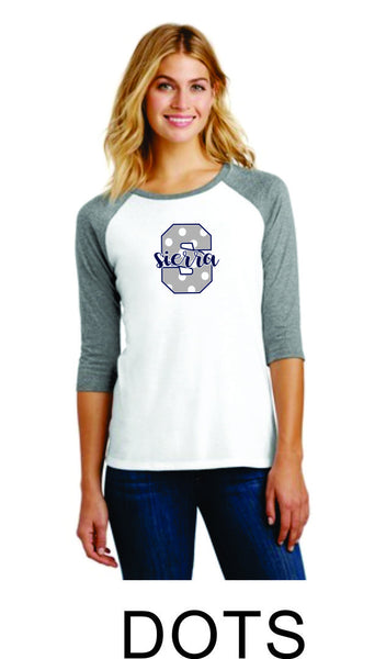Sierra Ladies Raglan- 3 designs- Matte or Glitter