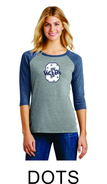 Sierra Ladies Raglan- 3 designs- Matte or Glitter