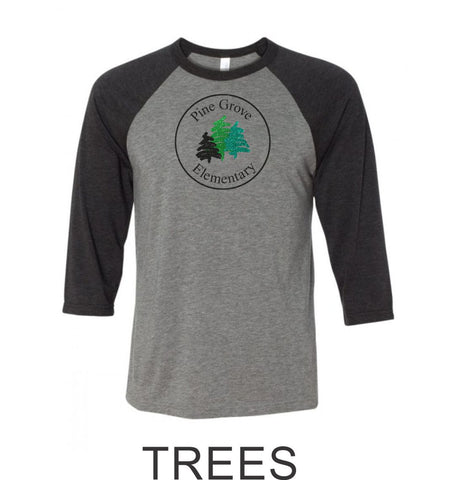 PGE Grover Design Raglan T-Shirt- 4 Designs- Matte or Glitter