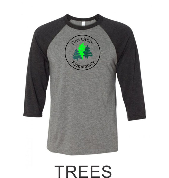 PGE Grover Design Raglan T-Shirt- 4 Designs- Matte or Glitter
