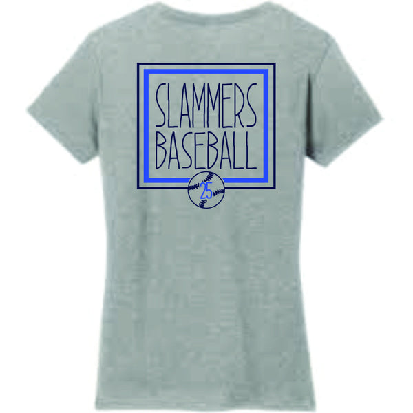 Slammers Ladies Short Sleeve Tee- Square Design