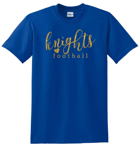 Knights Basic SCRIPT design Tee- Matte or Glitter