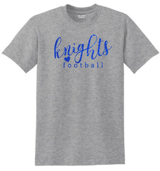 Knights Basic SCRIPT design Tee- Matte or Glitter