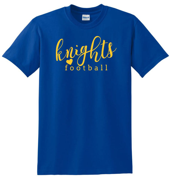 Knights Basic SCRIPT design Tee- Matte or Glitter