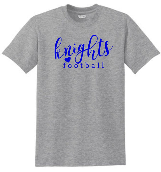 Knights Basic SCRIPT design Tee- Matte or Glitter