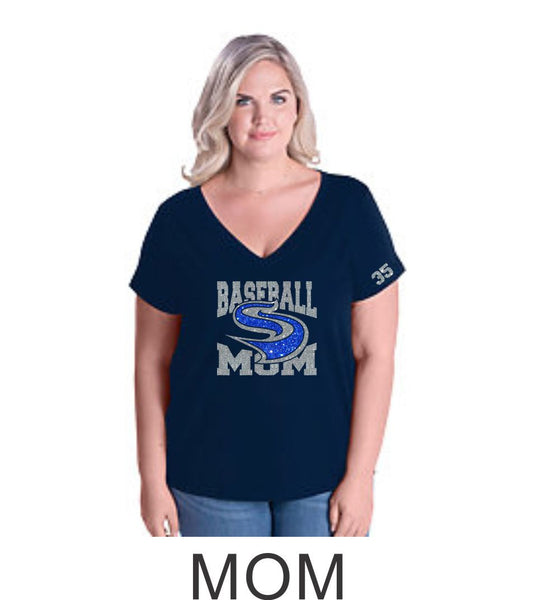 Slammers Curvy Ladies Tee- 3 designs- Matte or Glitter