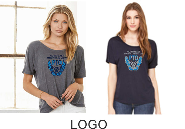 NE MVE PTO Ladies Slouchy Tee- 5 Designs- Matte or Glitter