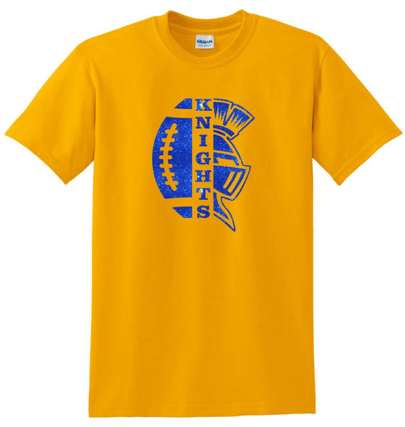 Knights Basic SPLIT design Tee- Matte or Glitter