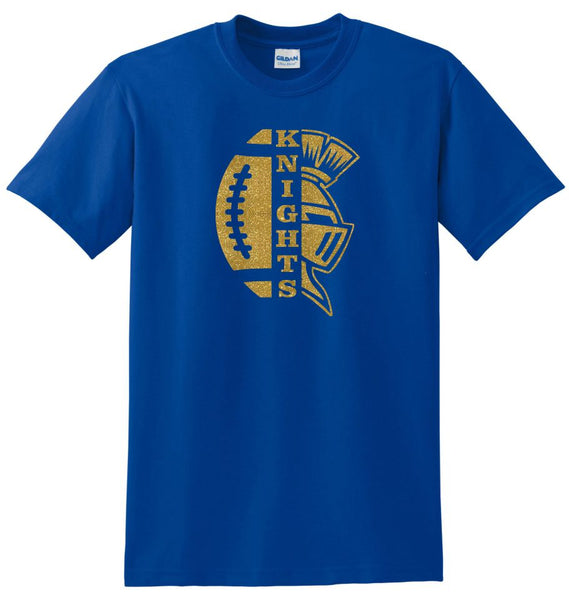 Knights Basic SPLIT design Tee- Matte or Glitter