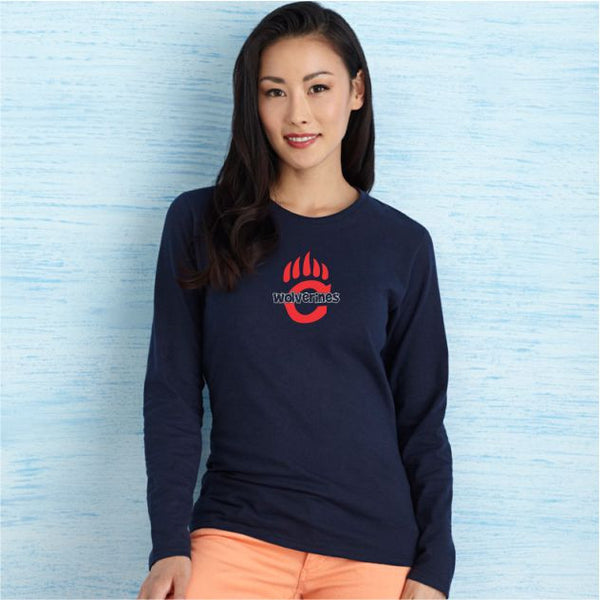 Chap Customized Long Sleeve Ladies Tee With Subway Design