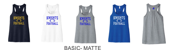 Knights Flowy Tank- 7 designs- Matte or Glitter