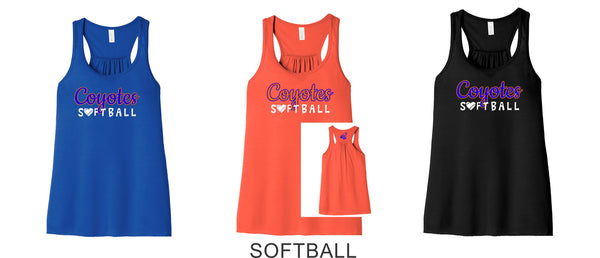 EC Coyotes Flowy Tank- 4 designs- Matte or Glitter