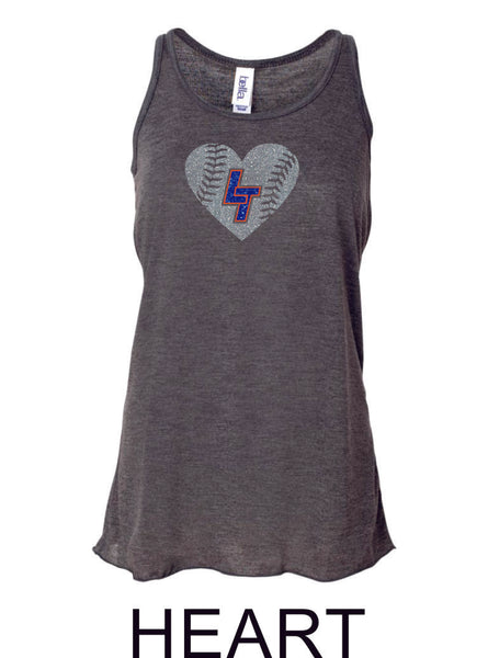 Legend Baseball Flowy Tanks- Glitter- 3 designs