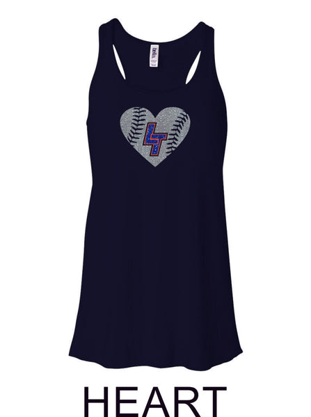Legend Baseball Flowy Tanks- Glitter- 3 designs