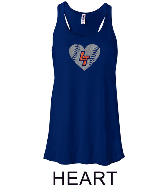 Legend Baseball Flowy Tanks- Glitter- 3 designs