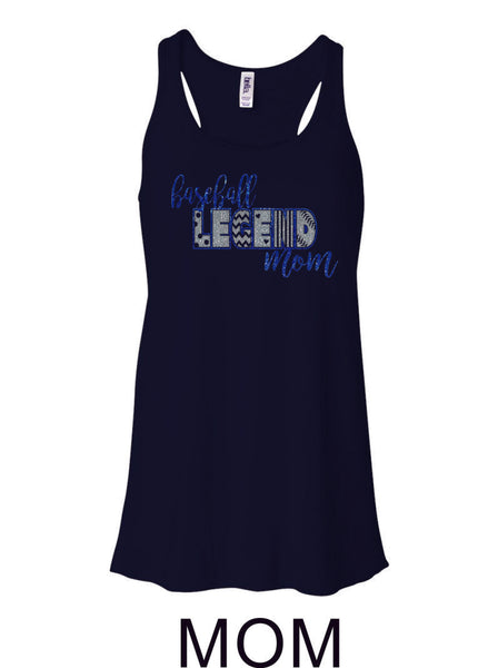 Legend Baseball Flowy Tanks- Glitter- 3 designs